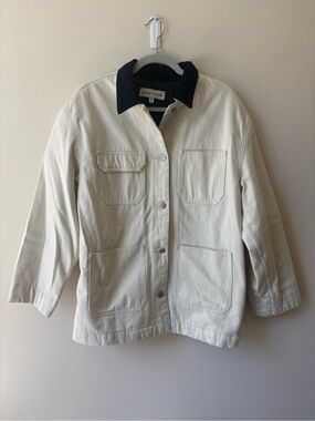 Aritzia Denim Forum Off-White Workwear Jacket